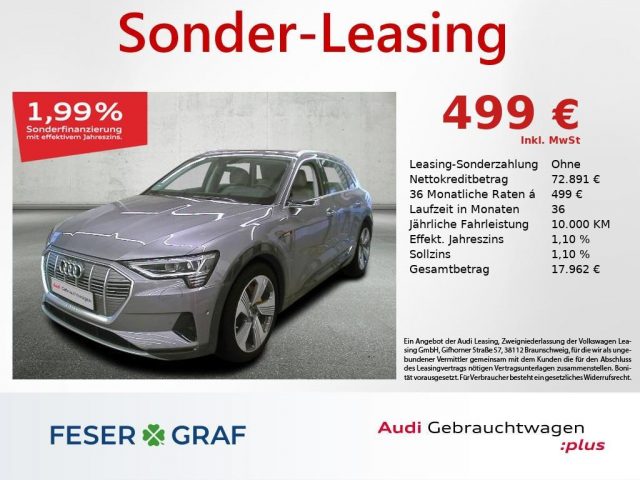Audi e-tron advanced 50 quattro AHK+B&O+PANO+MASSAGE -  Leasing ohne Anzahlung - 0,00 €